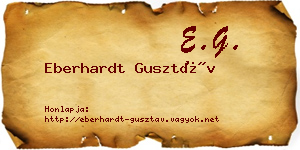 Eberhardt Gusztáv névjegykártya