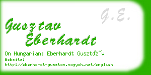 gusztav eberhardt business card